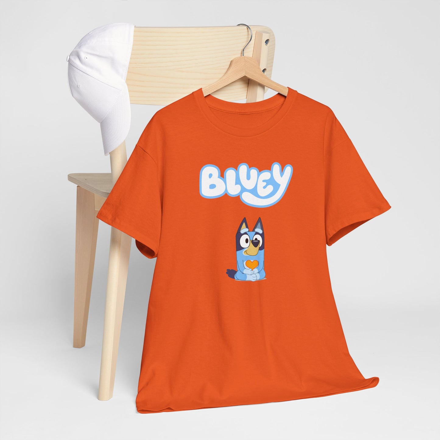 Princess Grace  Bluey Unisex Heavy Cotton Tee  Comfortable Cartoon T-Shirt for Kids and Adults
