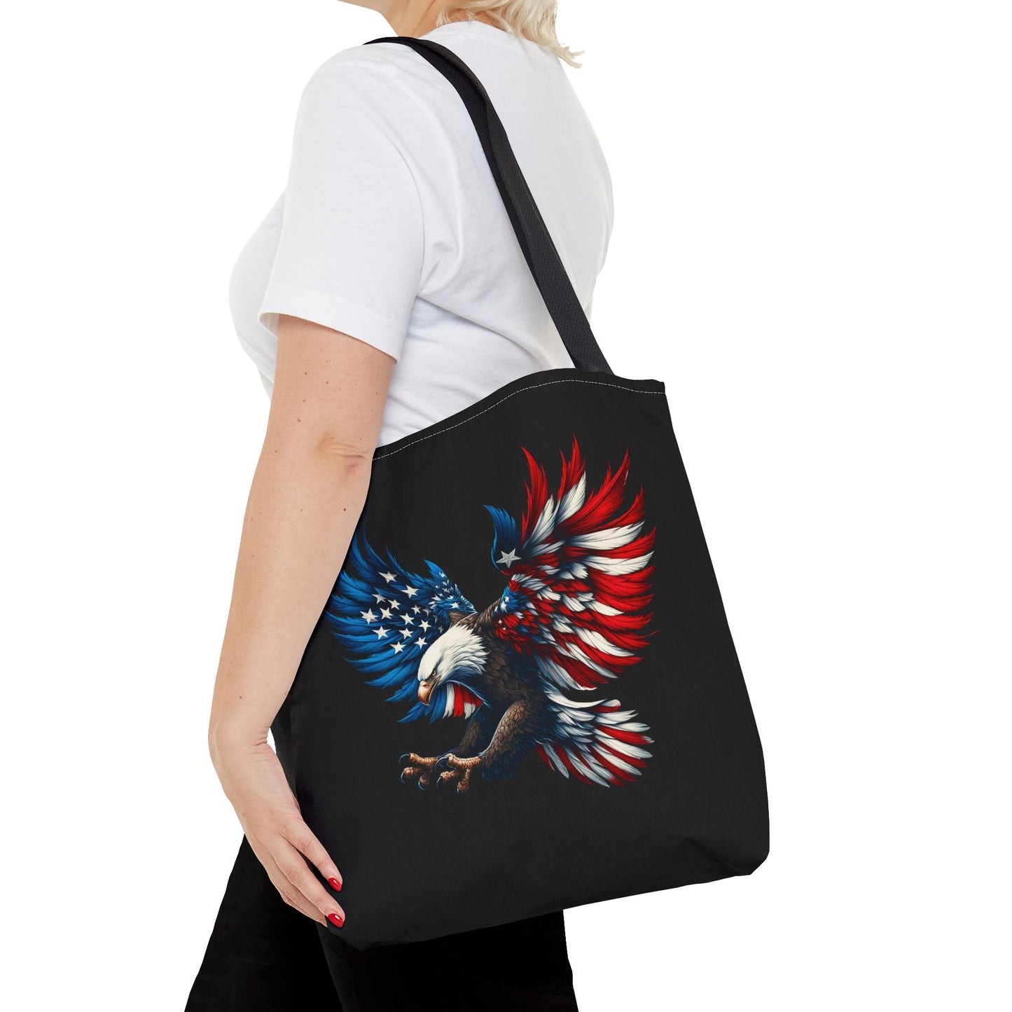Princess Grace  Patriotic Eagle Tote Bag  Bold American Spirit Design