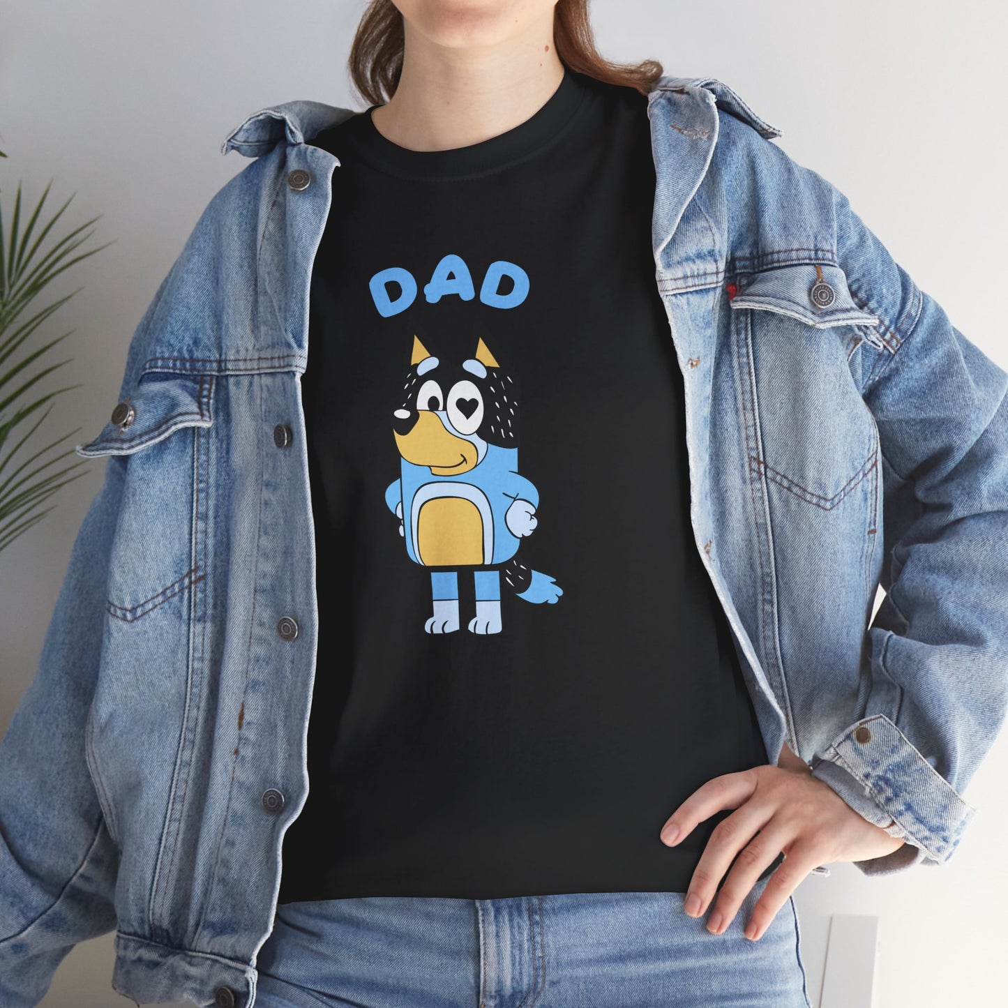 Princess Grace  Bluey Dad Cartoon Graphic Unisex Heavy Cotton Tee