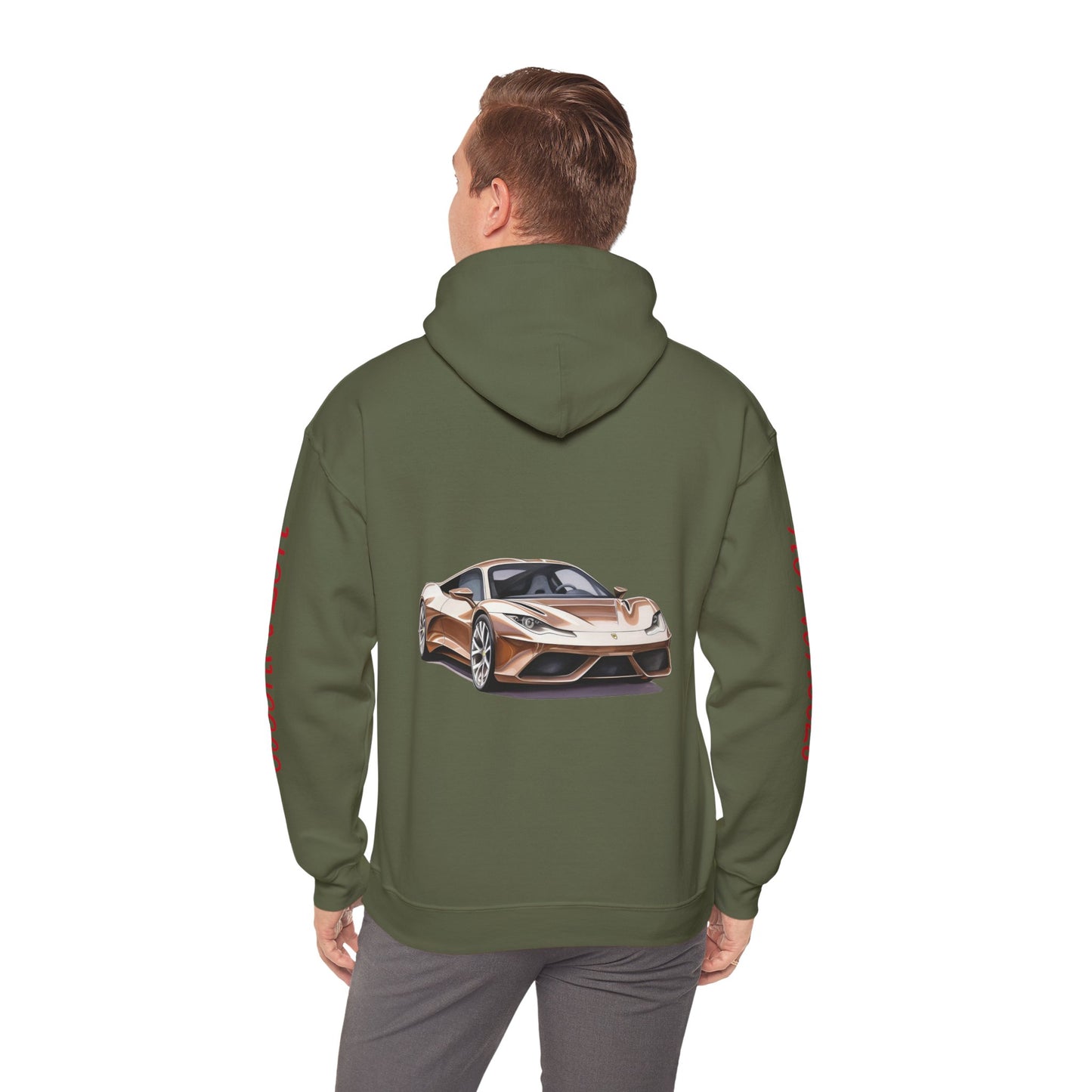 Princess Grace  Hot Wheels Unisex Hooded Sweatshirt Stylish Car Graphic Design for Car Enthusiasts