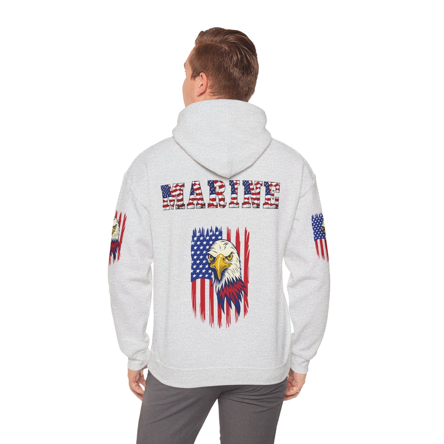 Princess Grace  American Pride Marine Eagle Hooded Sweatshirt