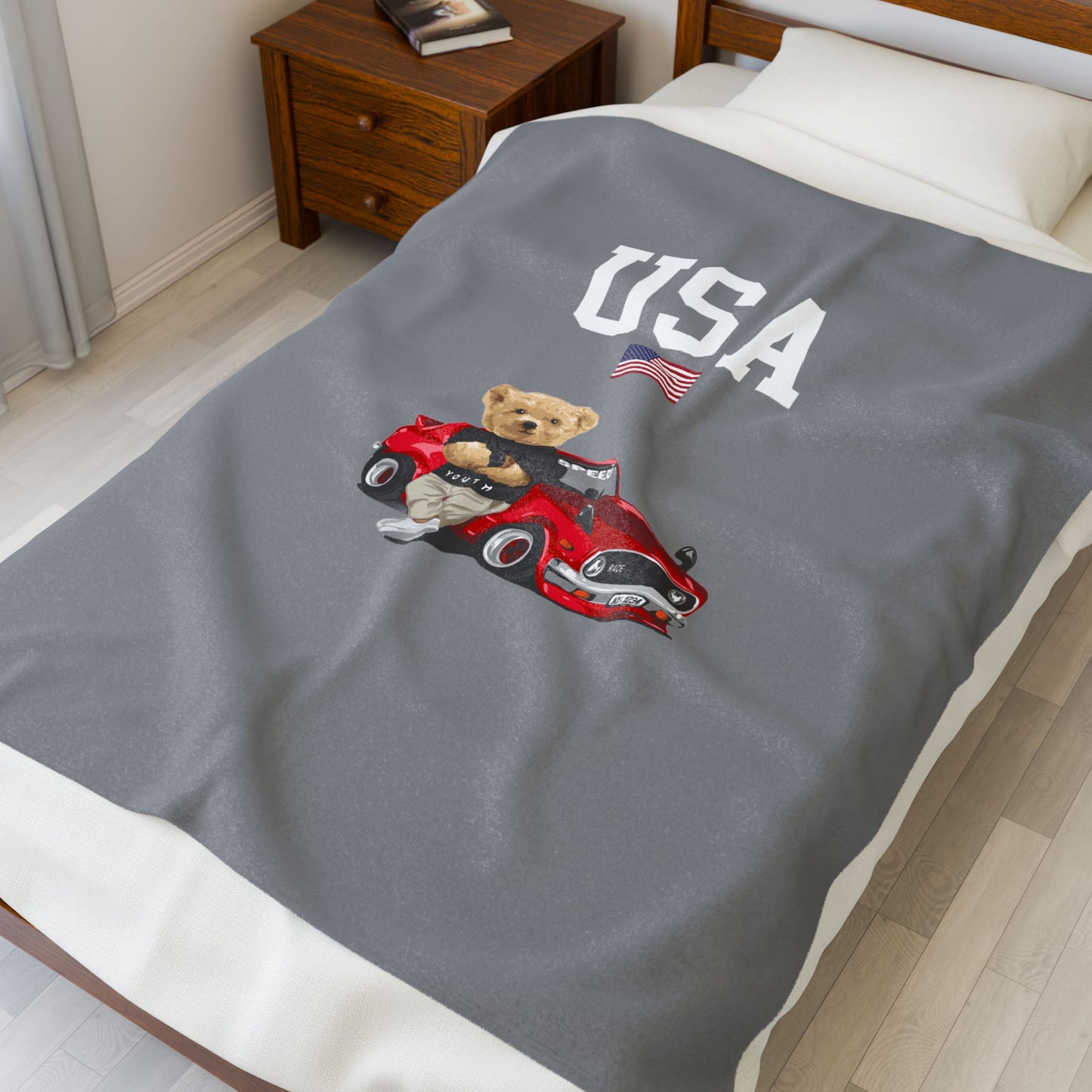 Princess Grace  TEAM USA  Velveteen Plush Blanket