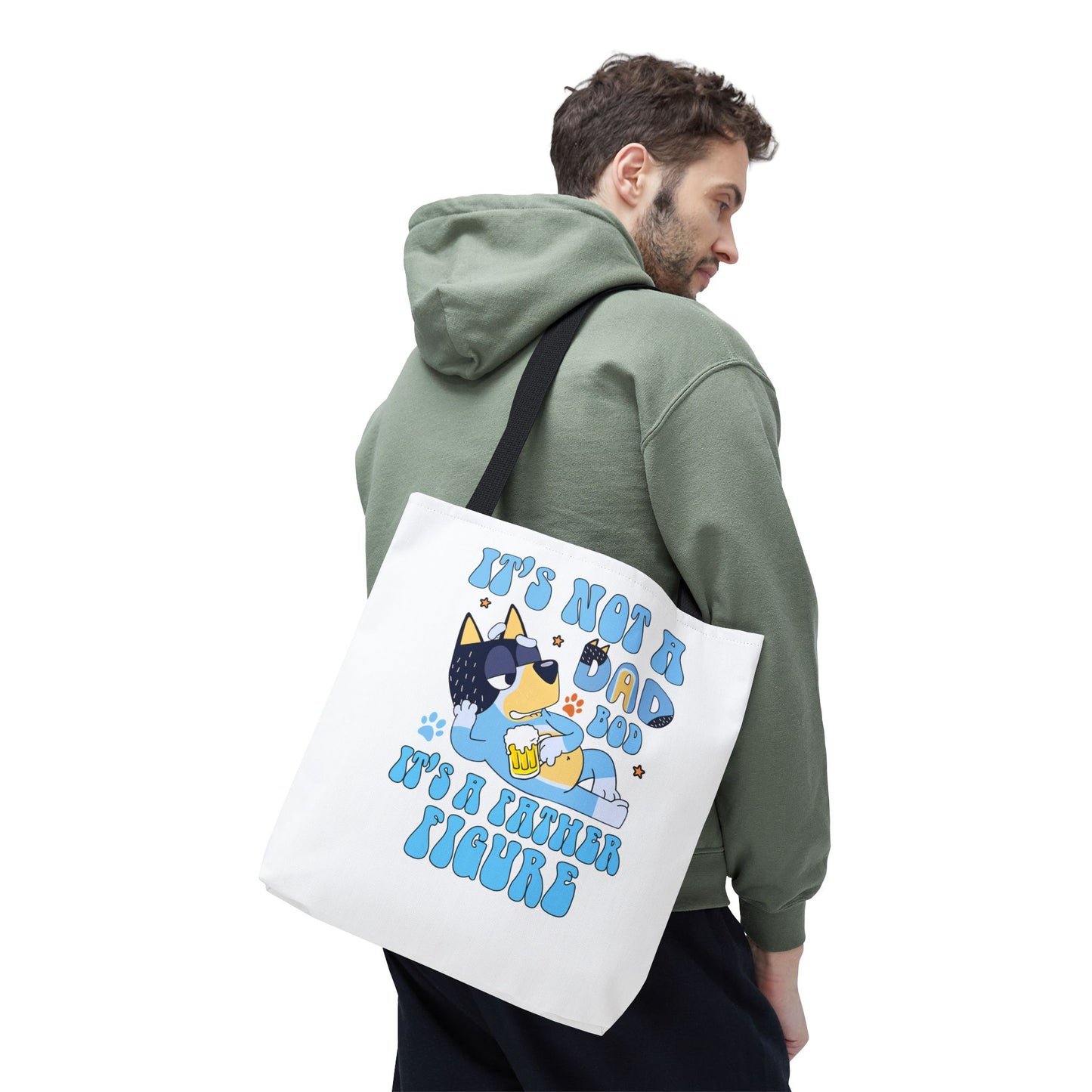 Funny Dad Tote Bag - "It's Not a Dad Bod, It's a Father Figure"