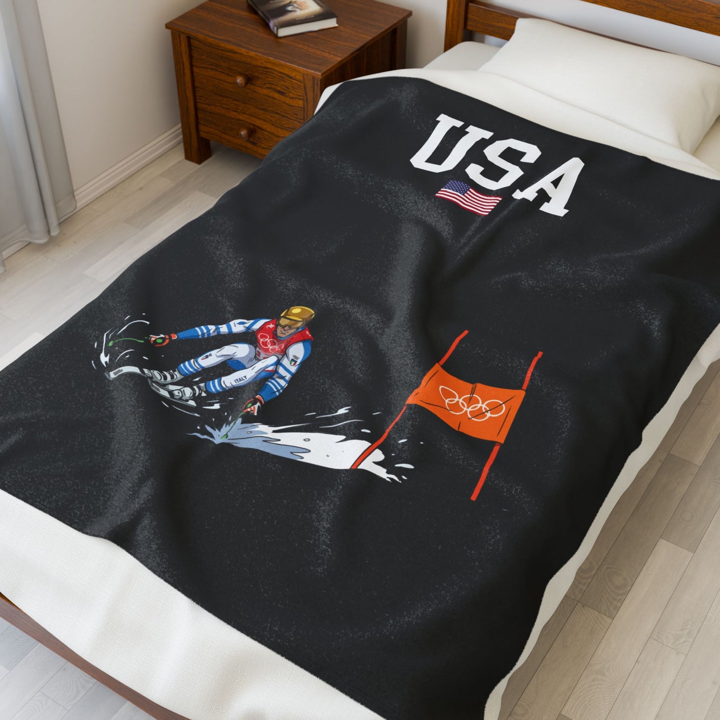 Princess Grace  TEAM USA  Velveteen Plush Blanket