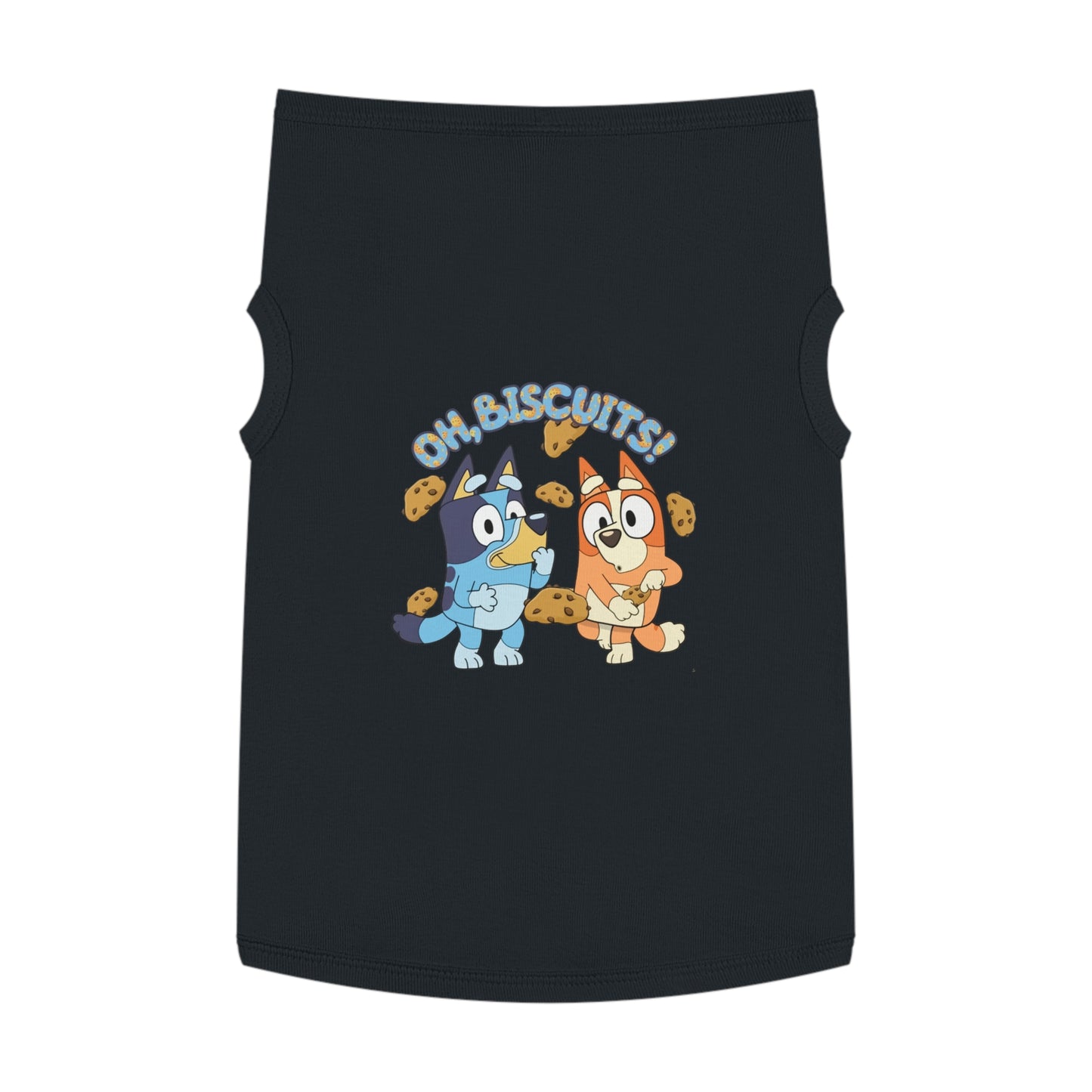 Princess Grace  BLUEY Funny Pet Tank Top with 'Oh, Biscuits!' Design Perfect for Dog Lovers