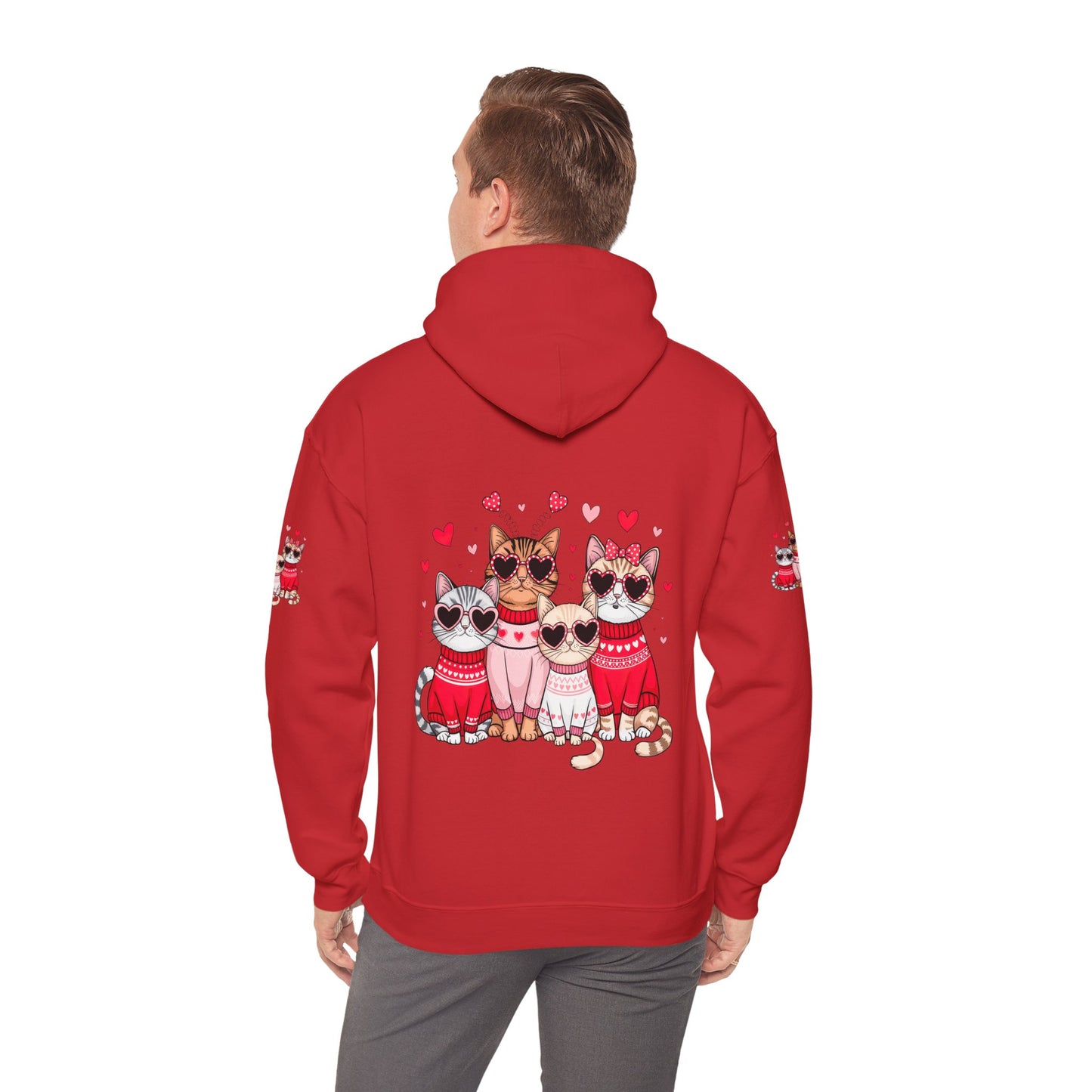 Princess Grace  Cute Cat Lovers Hoodie with Heart Design