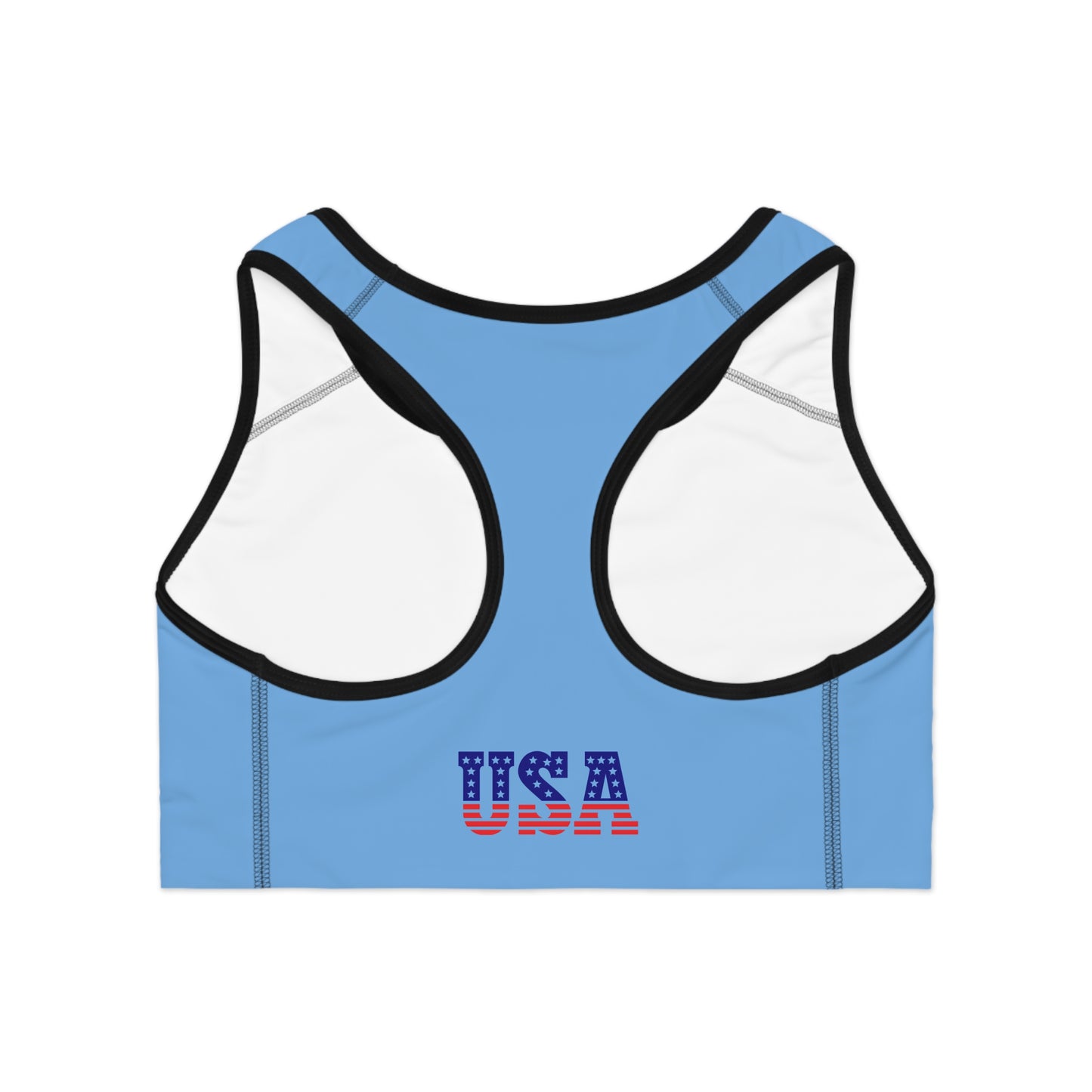 Princess Grace  Patriotic USA Sports Bra for Active Lifestyle