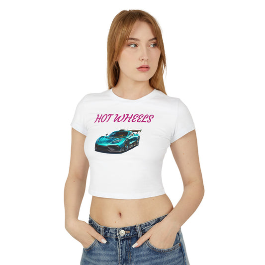 Princess Grace  Hot Wheels Women's Baby Tee Fun and Stylish Car Lover Shirt