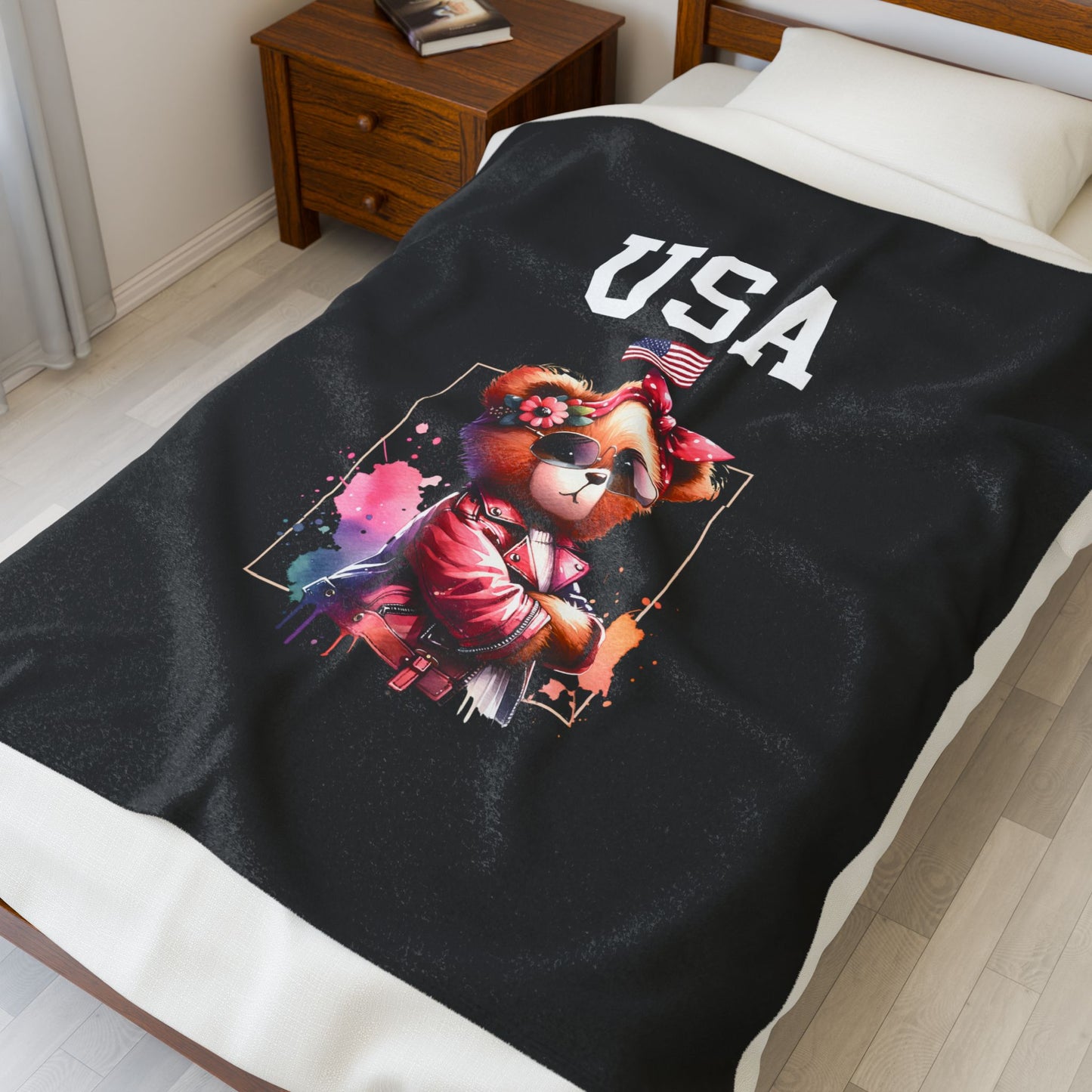 Princess Grace  TEAM USA  Velveteen Plush Blanket