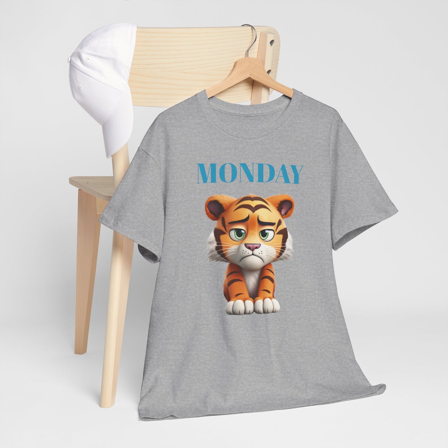 Princess Grace  Funny Monday Tiger Unisex Heavy Cotton Tee