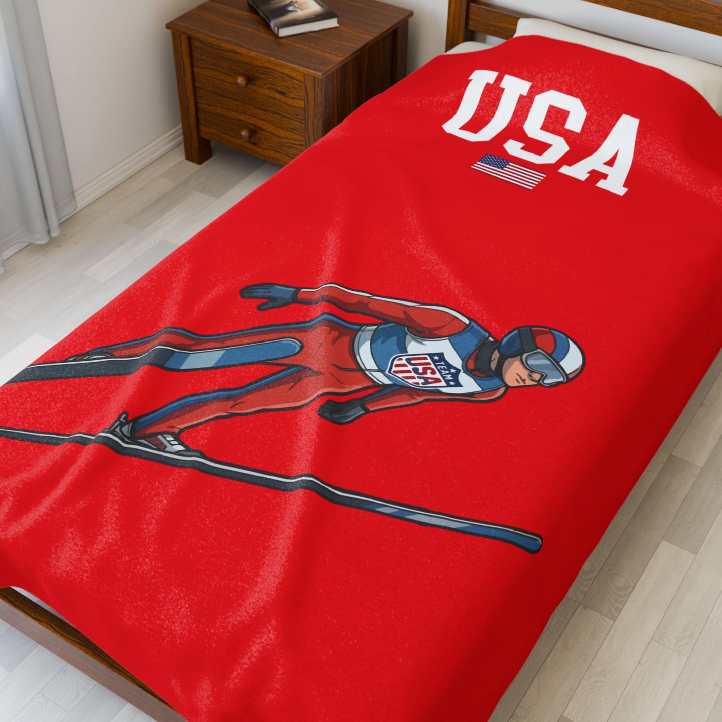 Princess Grace  TEAM USA  Velveteen Plush Blanket