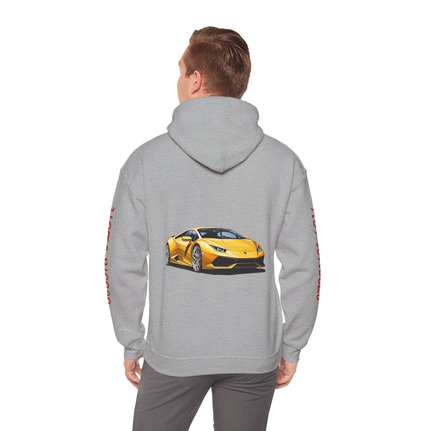 Princess Grace  Hot Wheels Unisex Hoodie Yellow Sports Car Graphic Sweatshirt