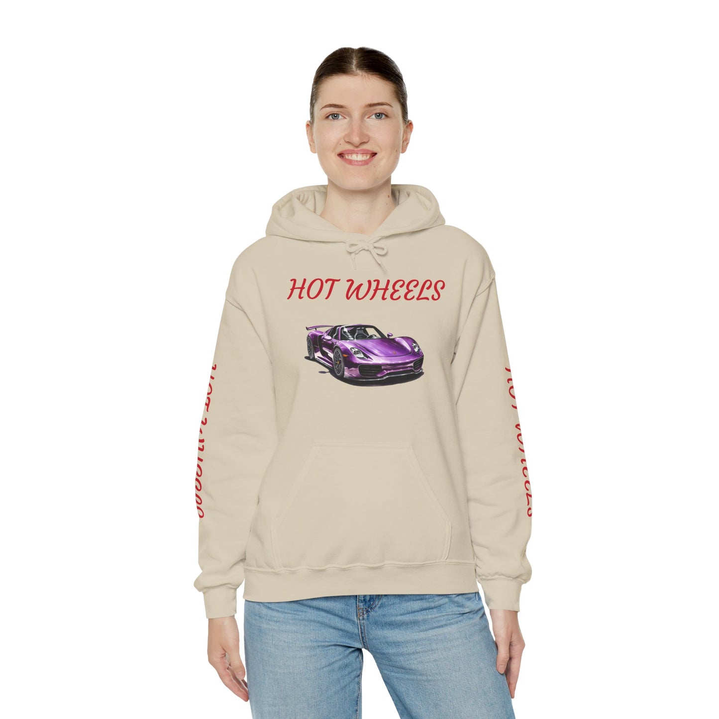 Princess Grace  Unisex Heavy Blend Hooded Sweatshirt  Hot Wheels Purple Sports Car