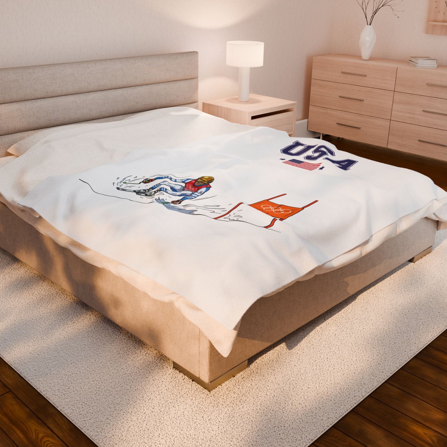 Princess Grace  TEAM USA  Velveteen Plush Blanket