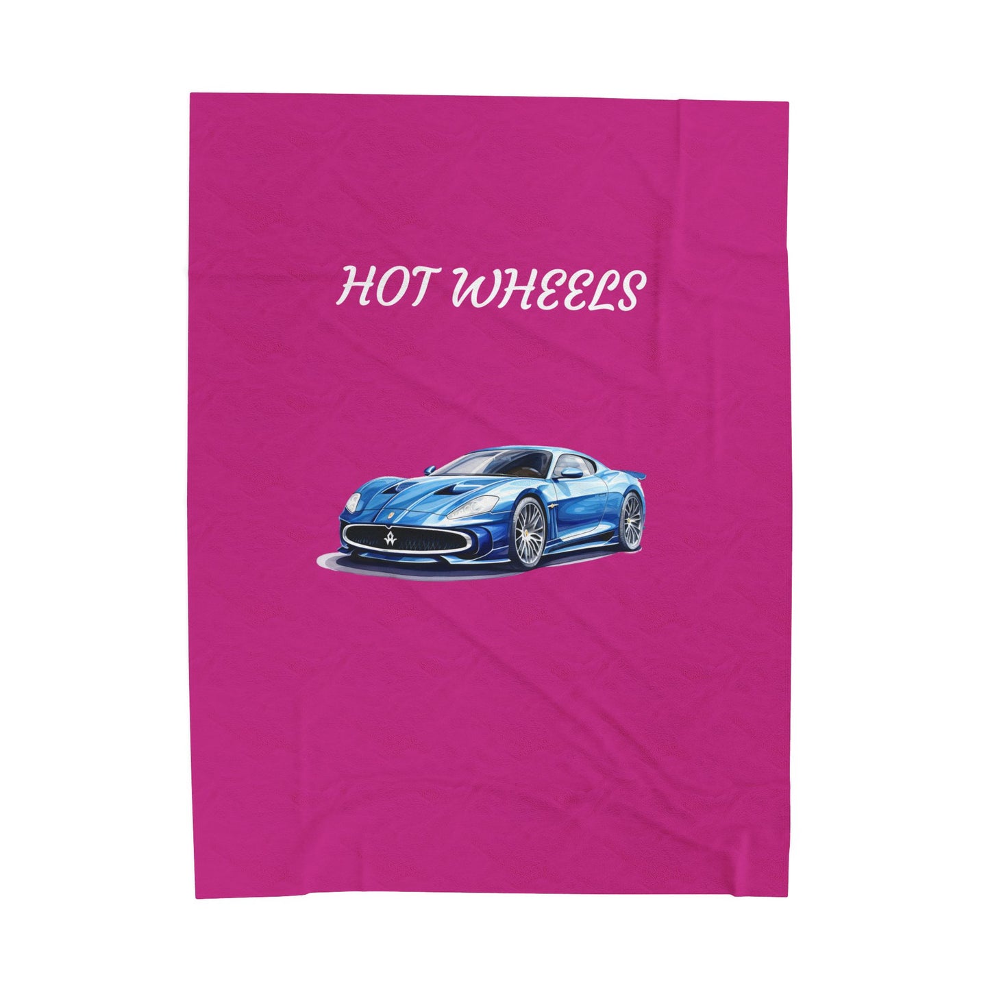 Princess Grace  Hot Wheels Velveteen Plush Blanket   Cozy Car Themed Throw for Kids and Car Enthusiasts