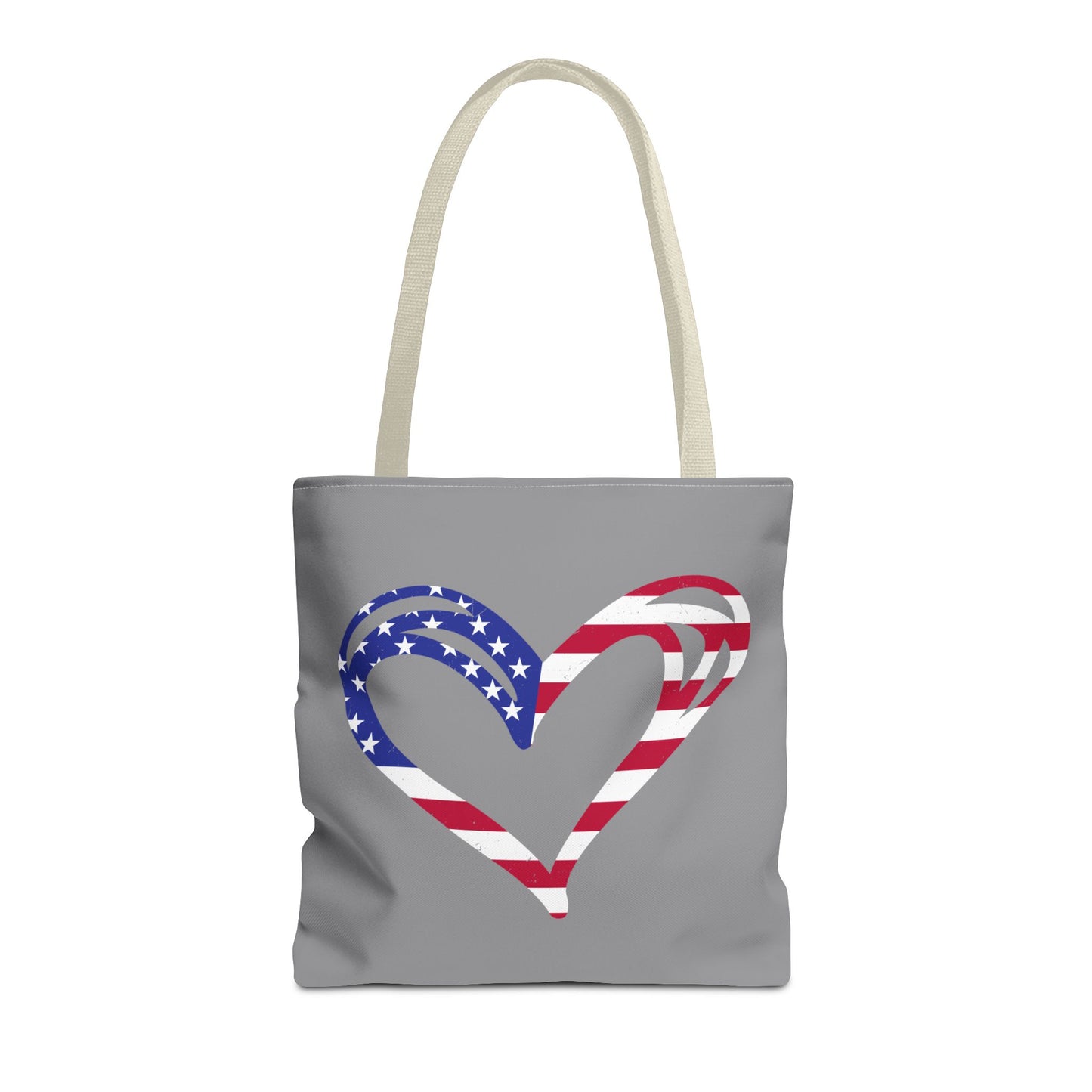 Princess Grace  Patriotic Heart Tote Bag Ideal for Celebrations & Everyday Use