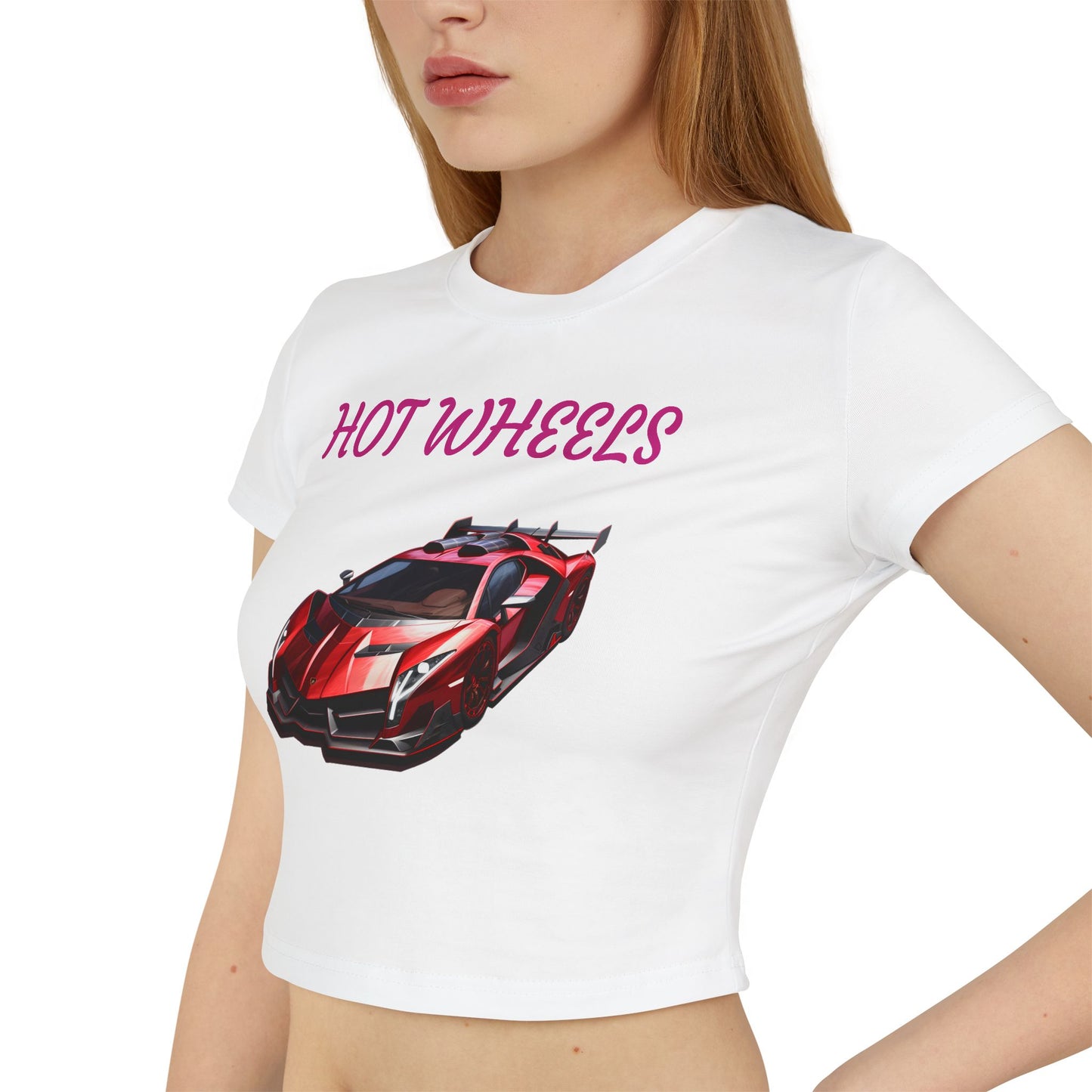 Princess Grace  Hot Wheels Women's Baby Tee Stylish Car Graphic Tee for Car Enthusiasts