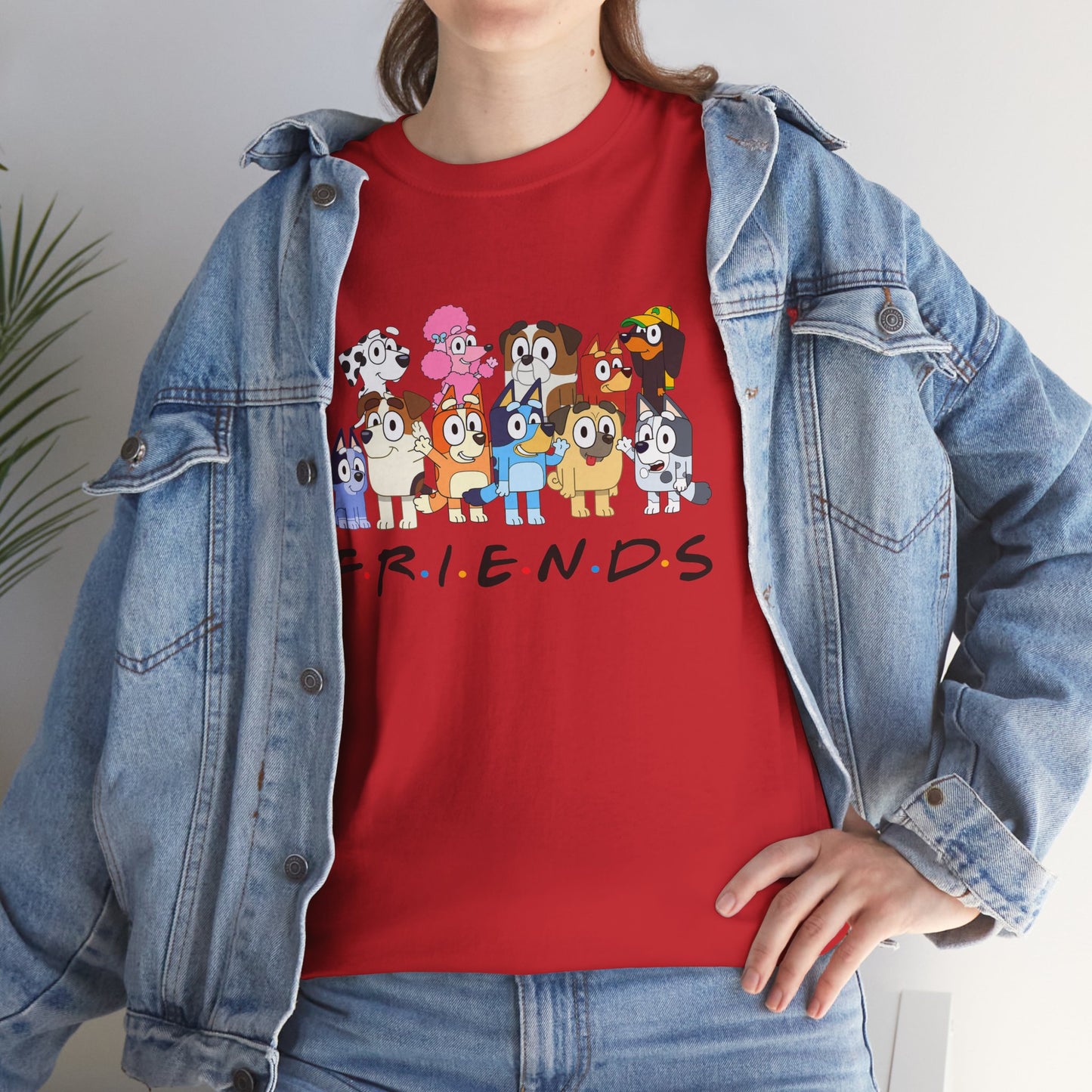 Princess Grace Bluey Friends Cartoon Unisex Heavy Cotton Tee  Fun & Playful Design