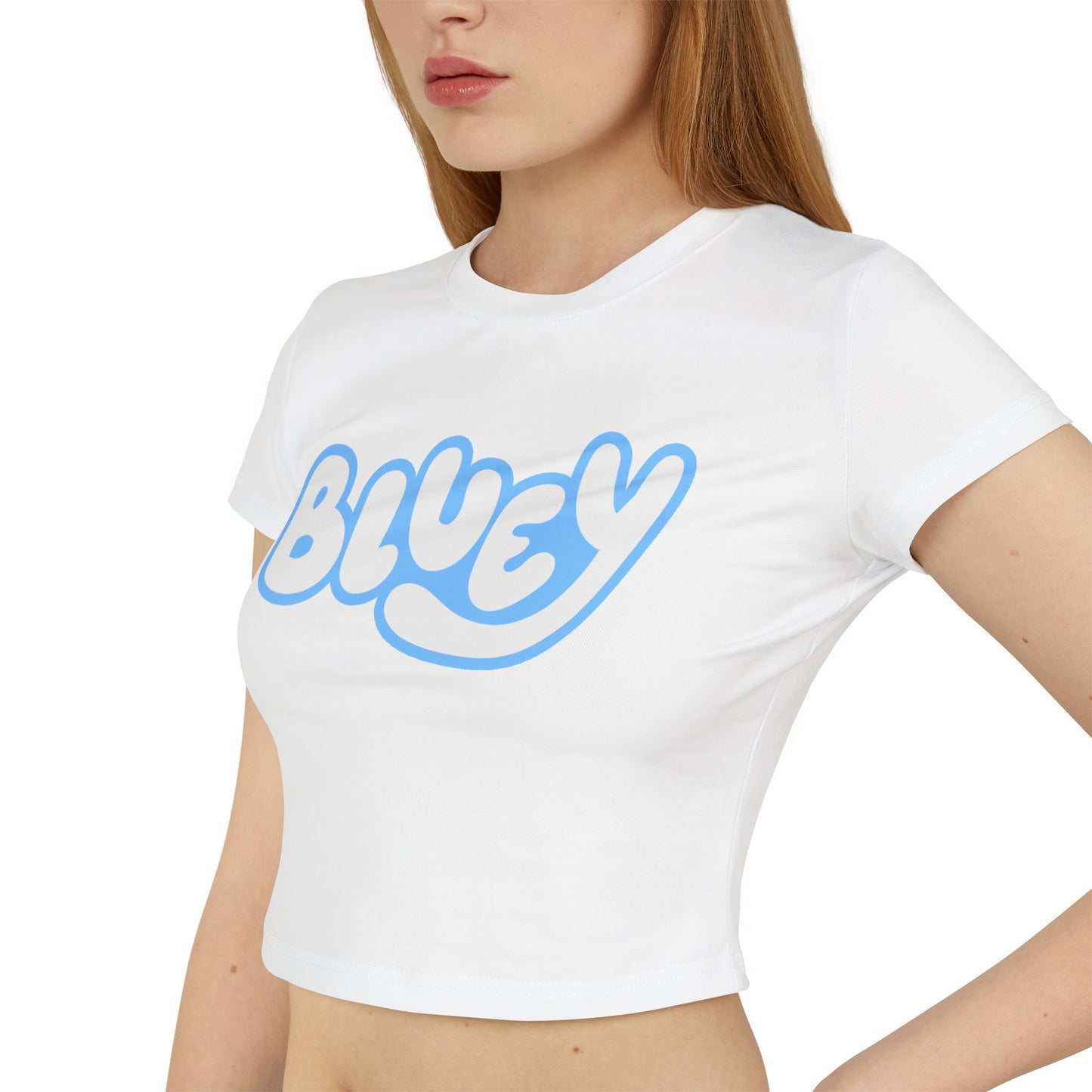 Princess Grace  Cute Bluey Women's Baby Tee  Playful Graphic Tee for Fans