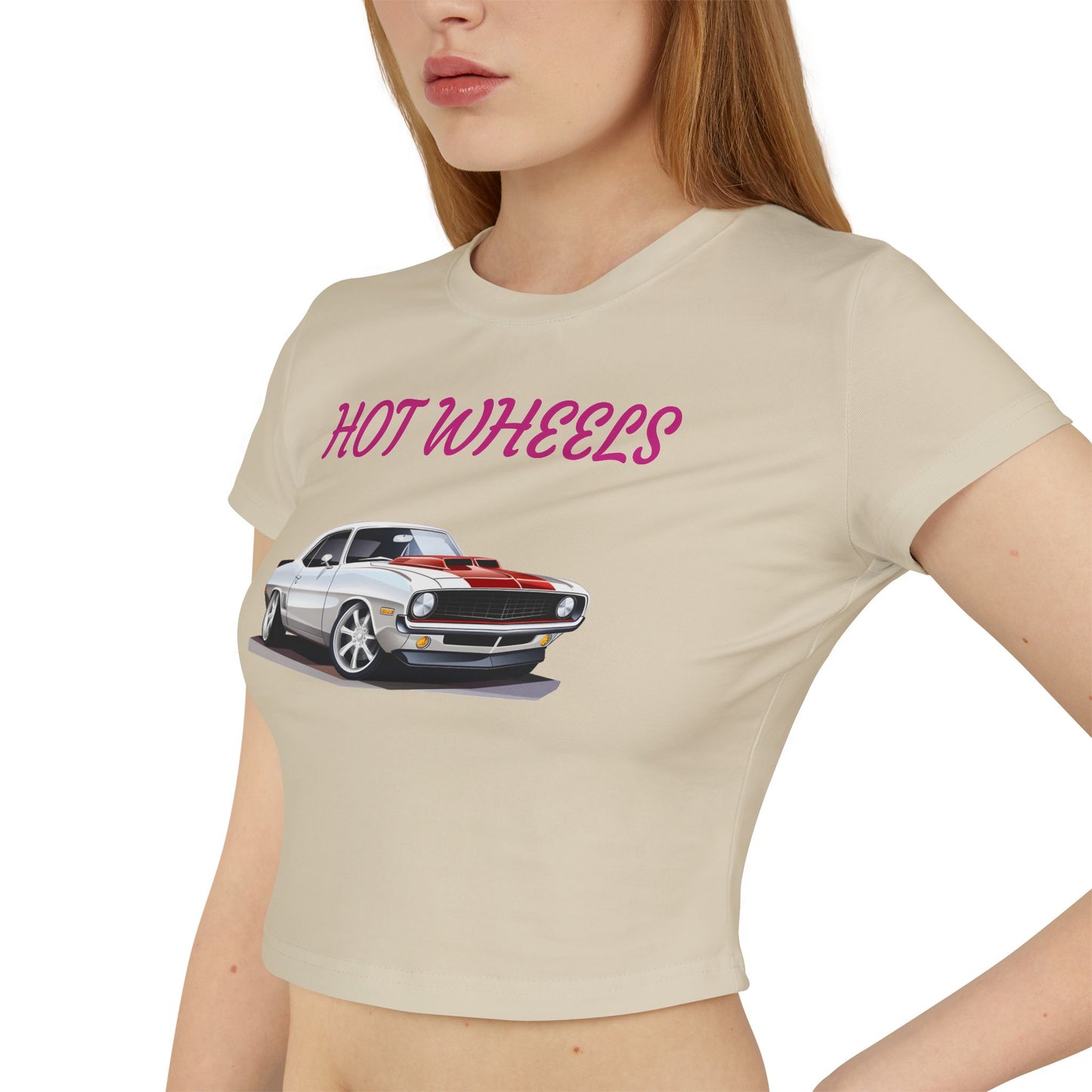 Princess Grace  Hot Wheels Women's Baby Tee Vintage Car Graphic Tee for Car Enthusiasts