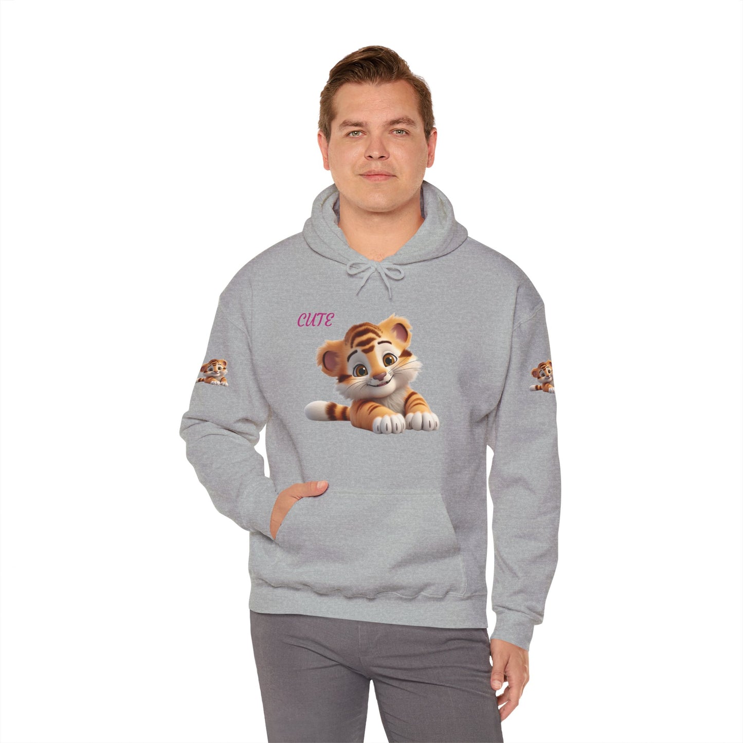 Princess Grace  Cute Tiger Design Unisex Heavy Blend Hooded Sweatshirt