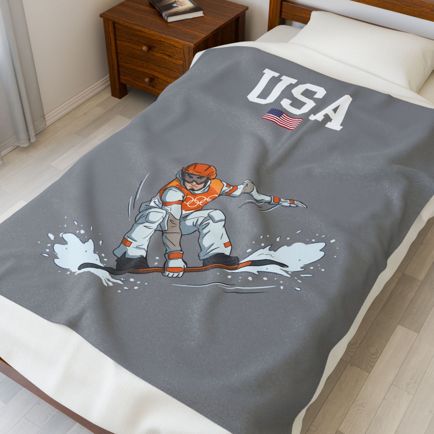 Princess Grace  TEAM USA  Velveteen Plush Blanket