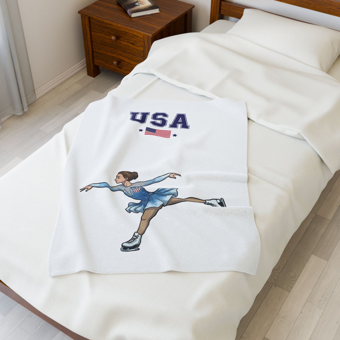 Princess Grace  TEAM USA  Velveteen Plush Blanket