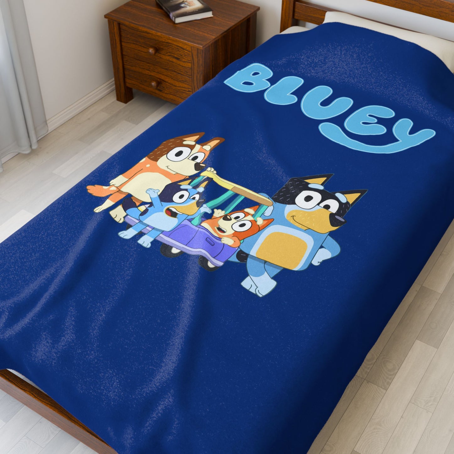 Princess Grace  Bluey Velveteen Plush Blanket  Soft Cozy Throw for Kids