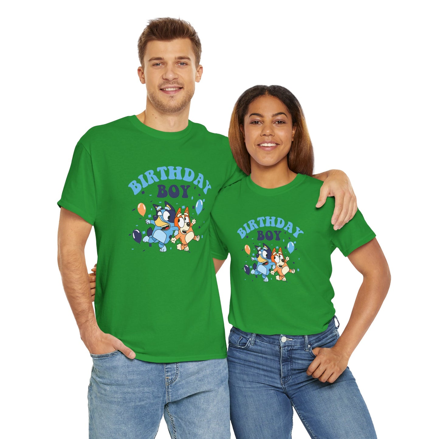 Princess Grace  Bluey  Birthday Boy Unisex Heavy Cotton Tee  Fun Celebration Shirt for Kids