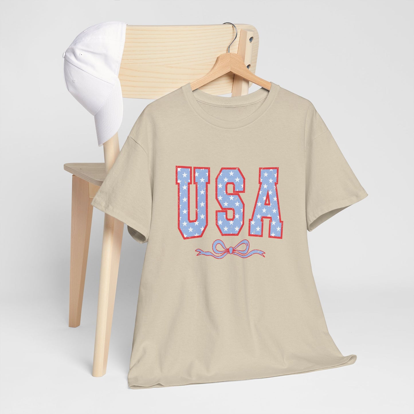 Princess Grace  USA Patriotic Unisex Heavy Cotton Tee Perfect for Independence Day Celebrations