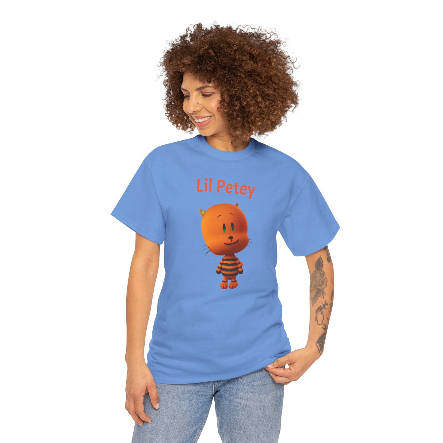 Princess Grace  Lil Petey Unisex Heavy Cotton Tee  Fun & Playful Cartoon T-Shirt for Kids and Adults