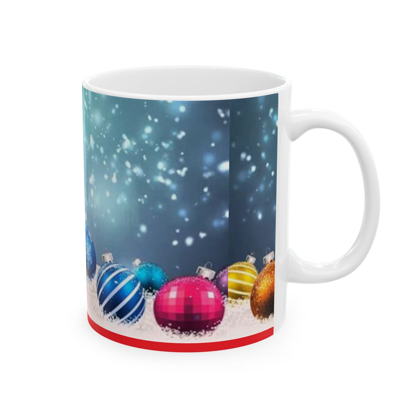 Princess Grace Festive Ornaments Ceramic Mug  Holiday Coffee Cup for Christmas Celebrations