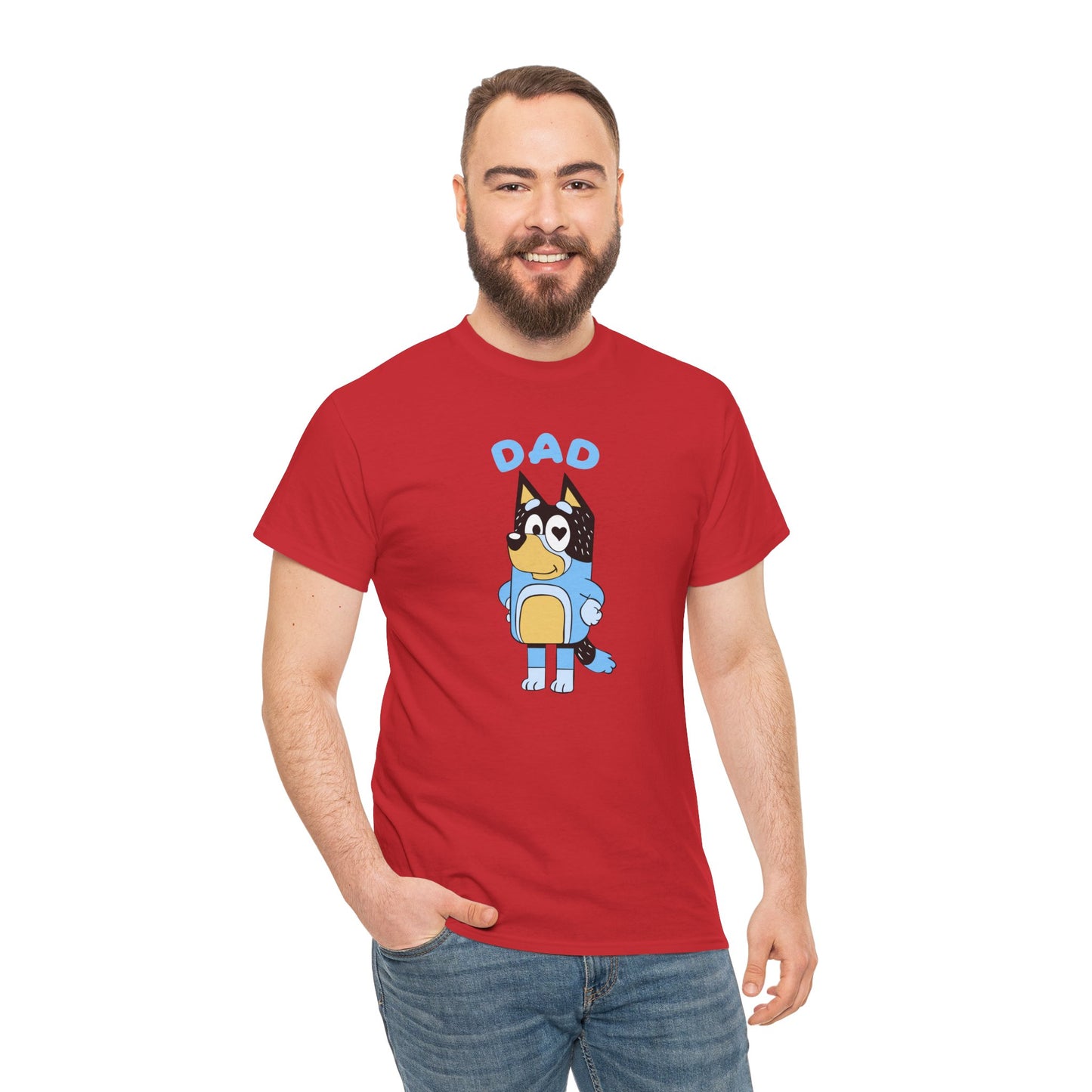 Princess Grace  Bluey Dad Cartoon Graphic Unisex Heavy Cotton Tee
