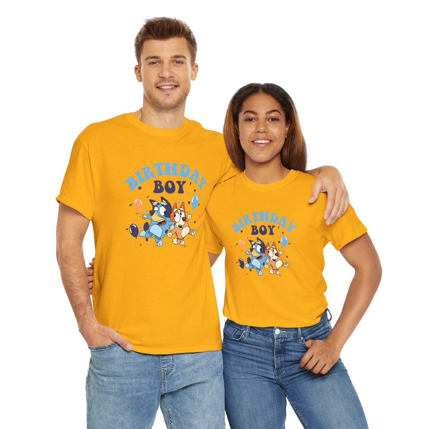 Princess Grace  Bluey  Birthday Boy Unisex Heavy Cotton Tee  Fun Celebration Shirt for Kids