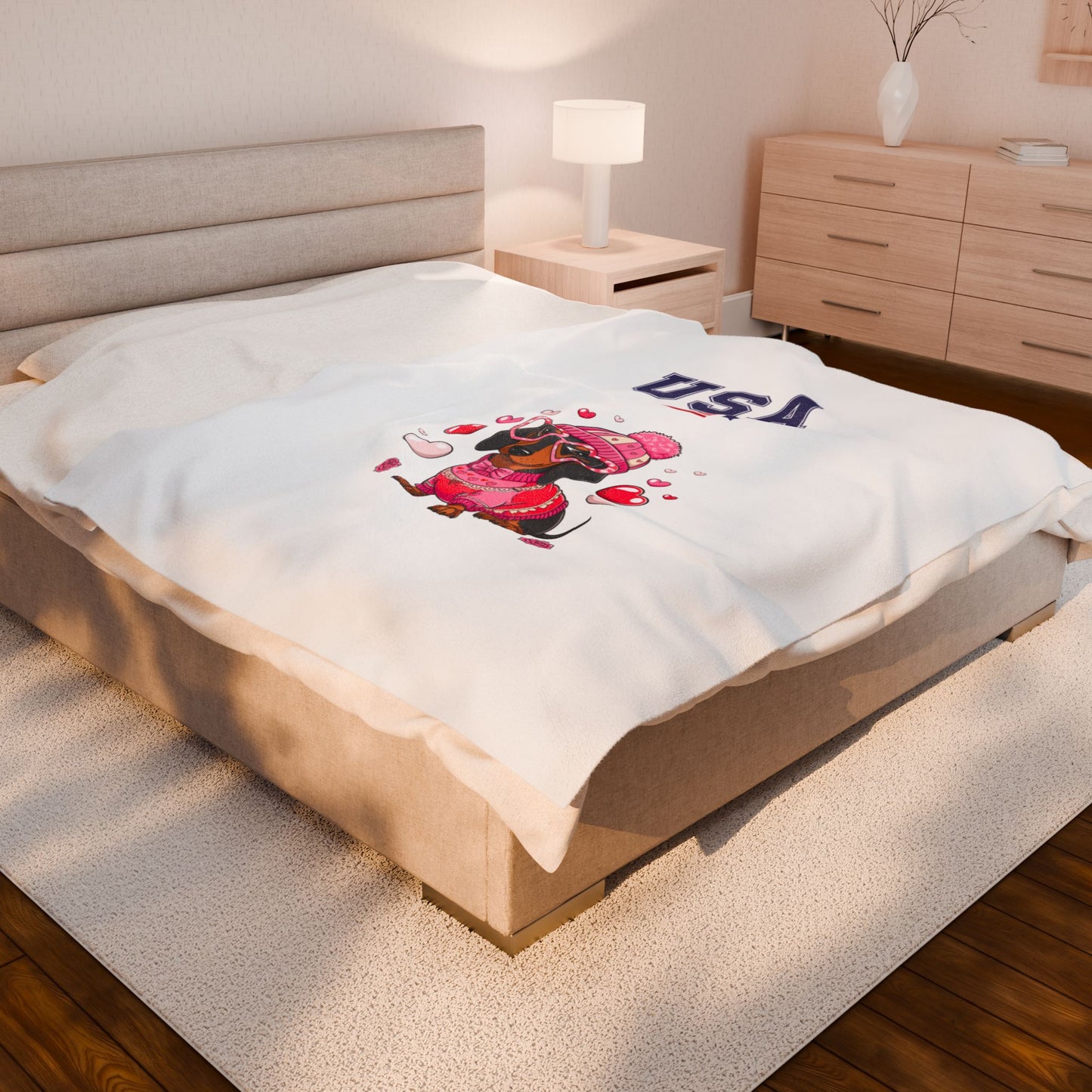 Princess Grace  TEAM USA  Velveteen Plush Blanket