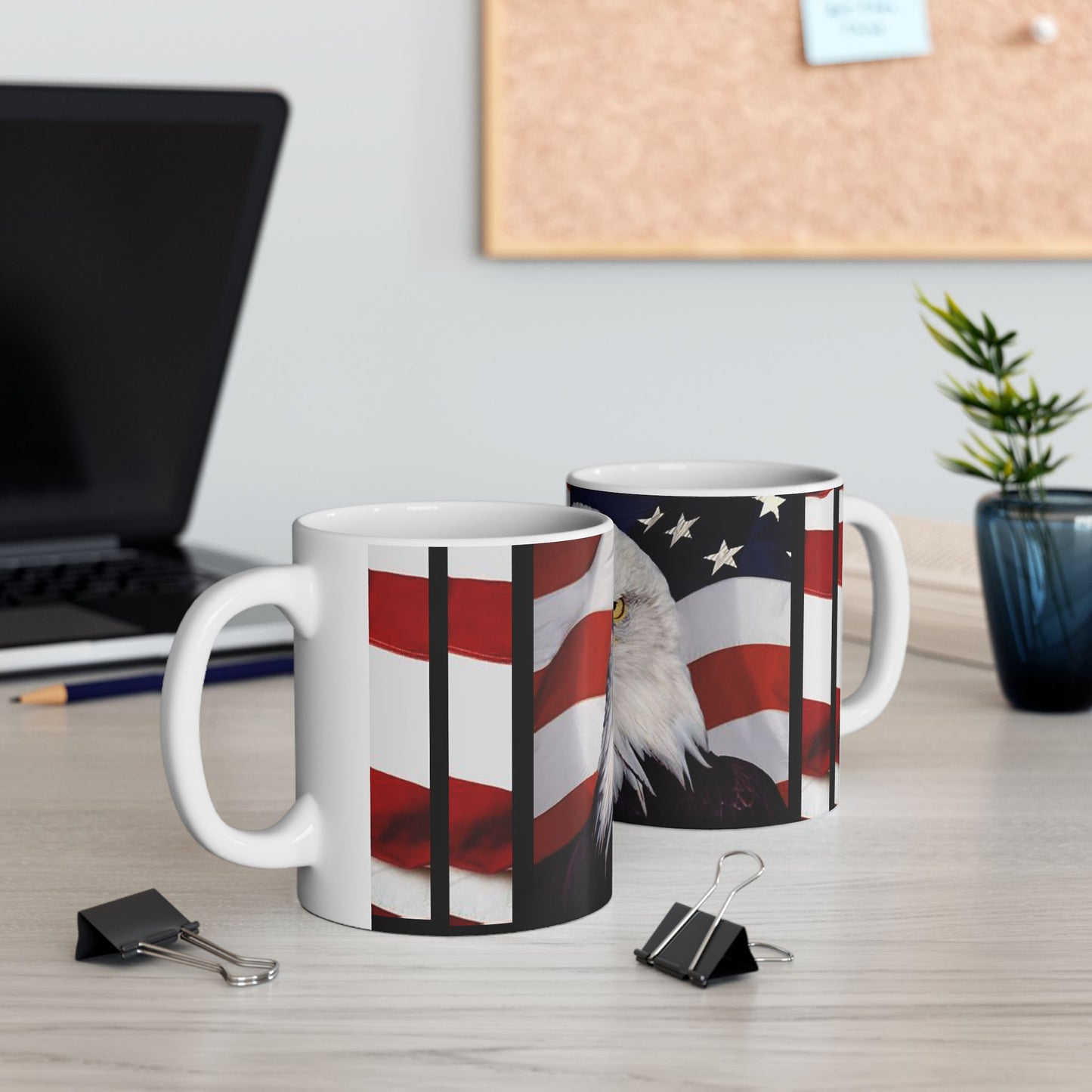 Princess Grace Patriotic Eagle Ceramic Mug Perfect for Fathers Day Independence Day Home Office Decor Gift for Veterans USA Lover