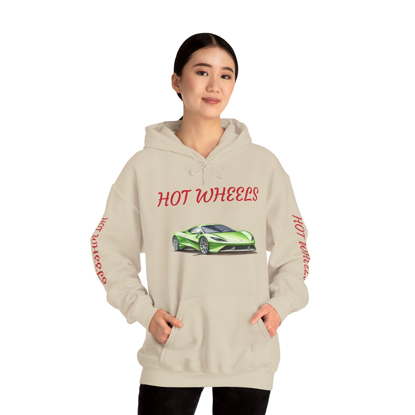 Princess Grace Hot Wheels Unisex Hooded Sweatshirt Vibrant Automotive Design