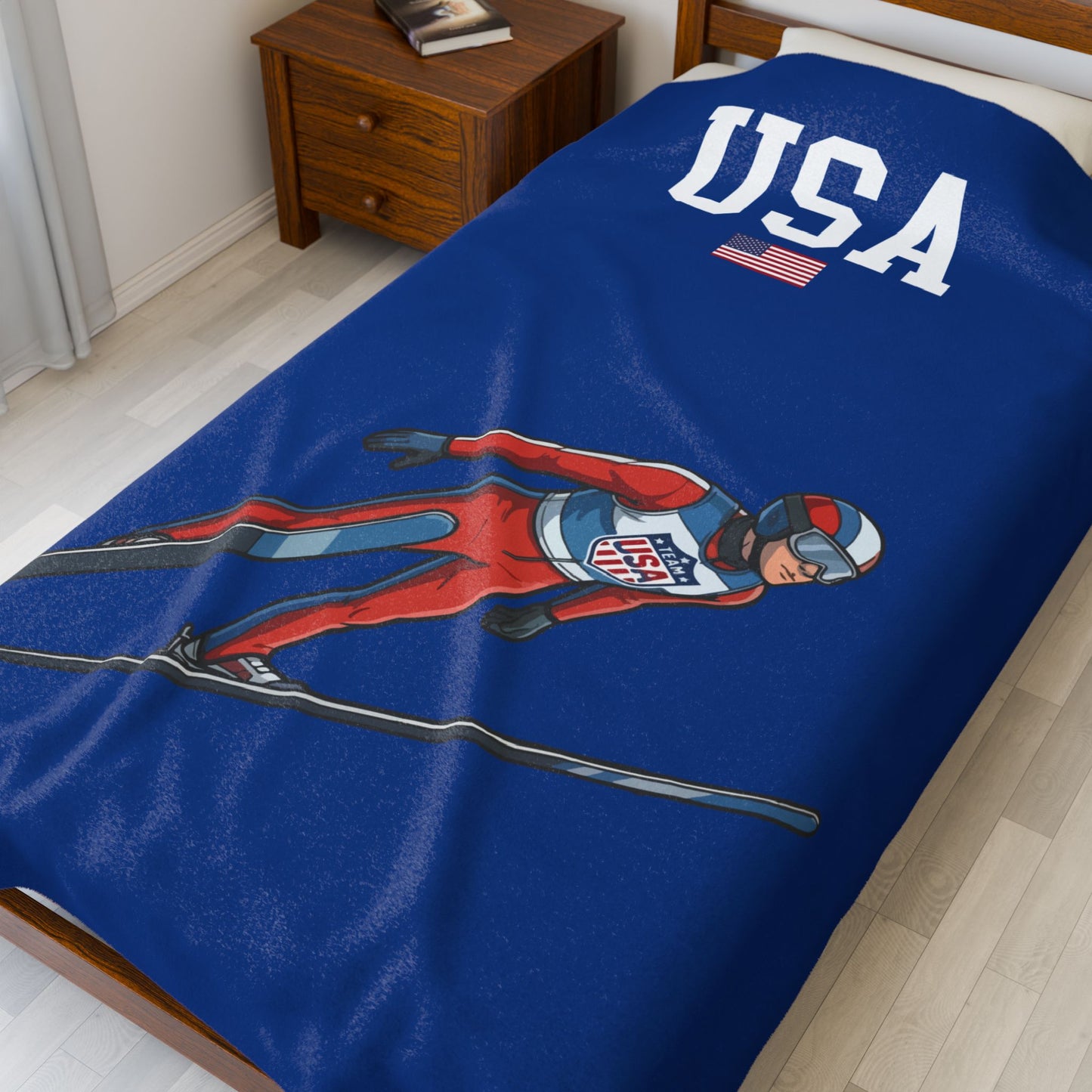 Princess Grace  TEAM USA  Velveteen Plush Blanket