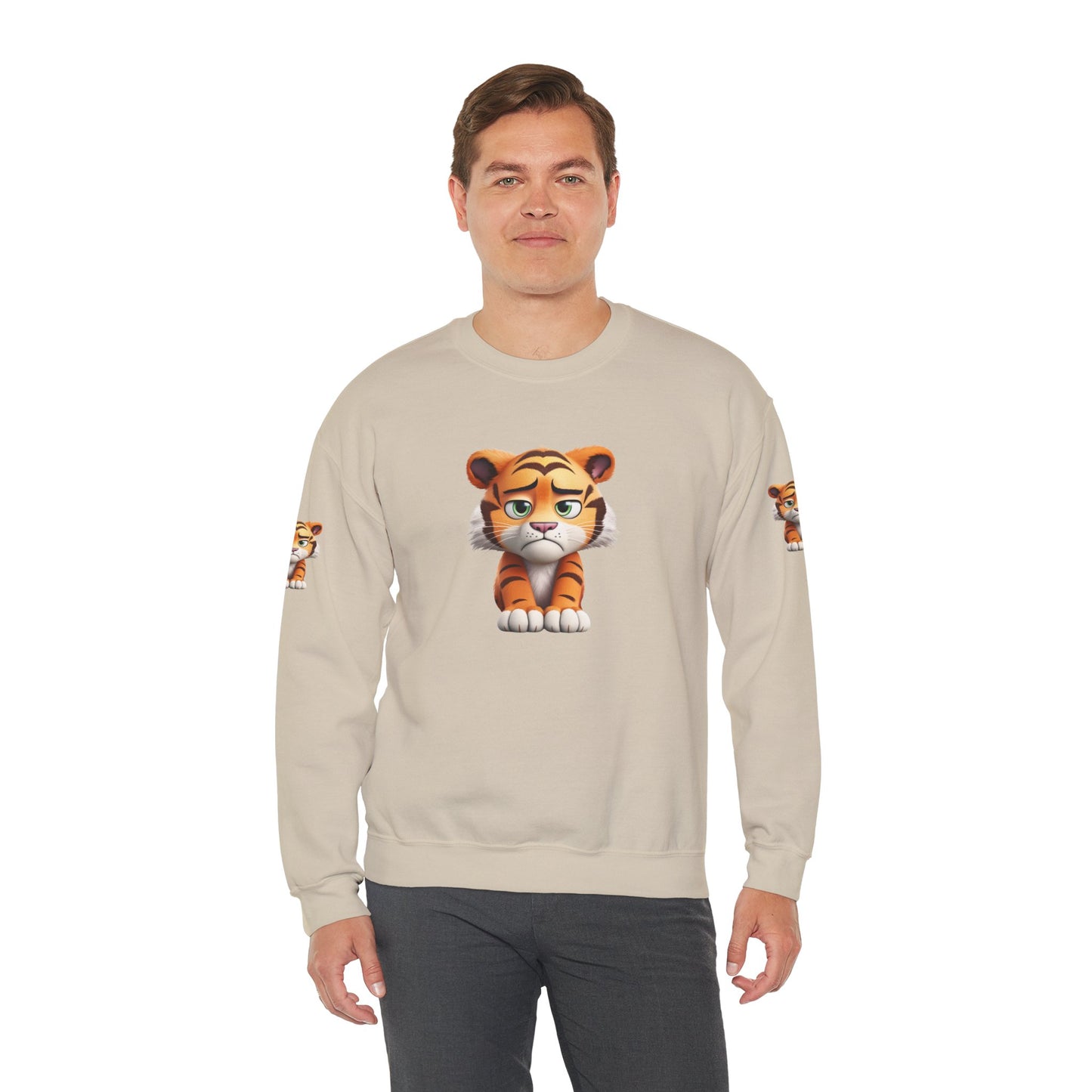 Princess Grace  Cute Tiger Graphic Unisex Crewneck Sweatshirt