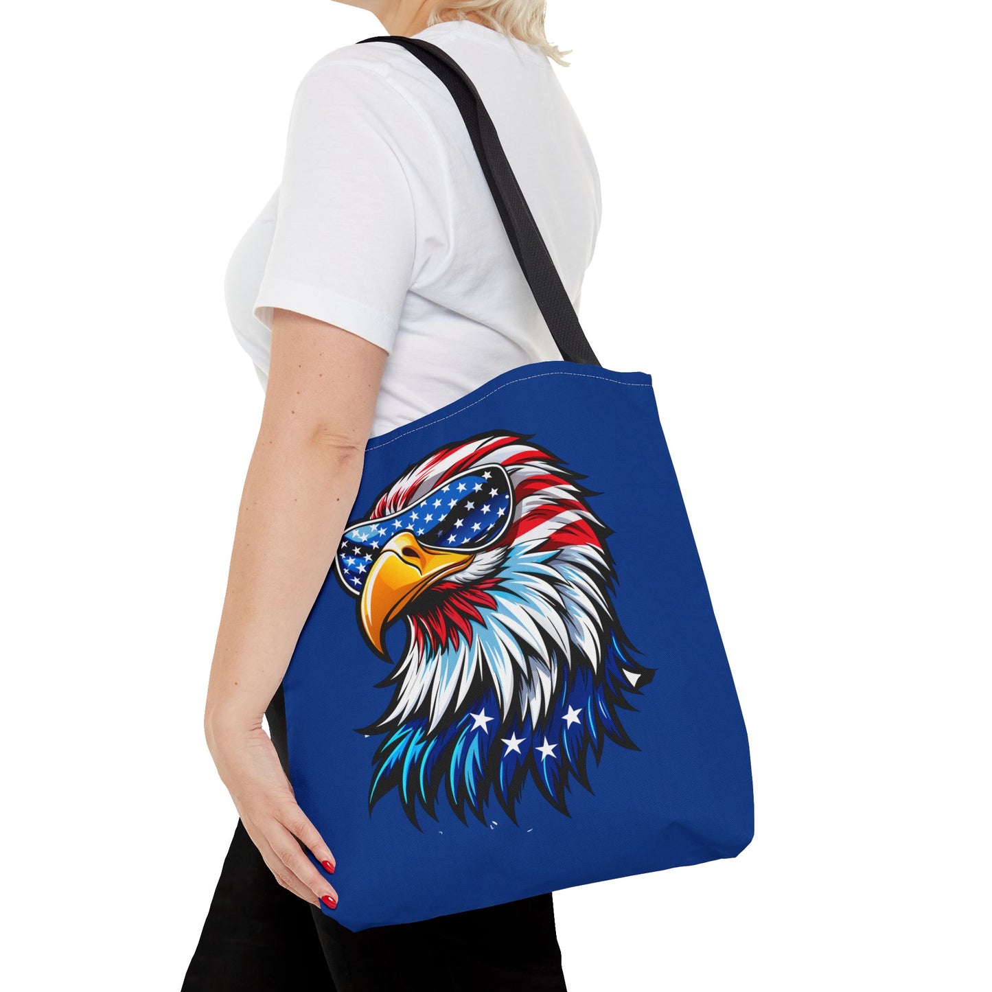 Princess Grace  Patriotic Eagle Tote Bag Stylish American Flag Design for Independence Day & Everyday Use