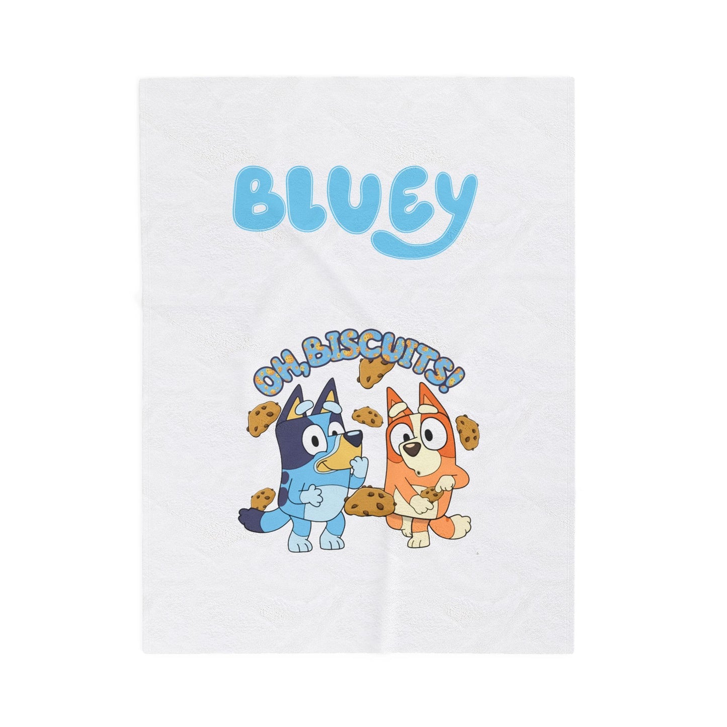 Princess Grace  Bluey Plush Blanket  Soft and Cozy Kids Throw with Fun Biscuit Design