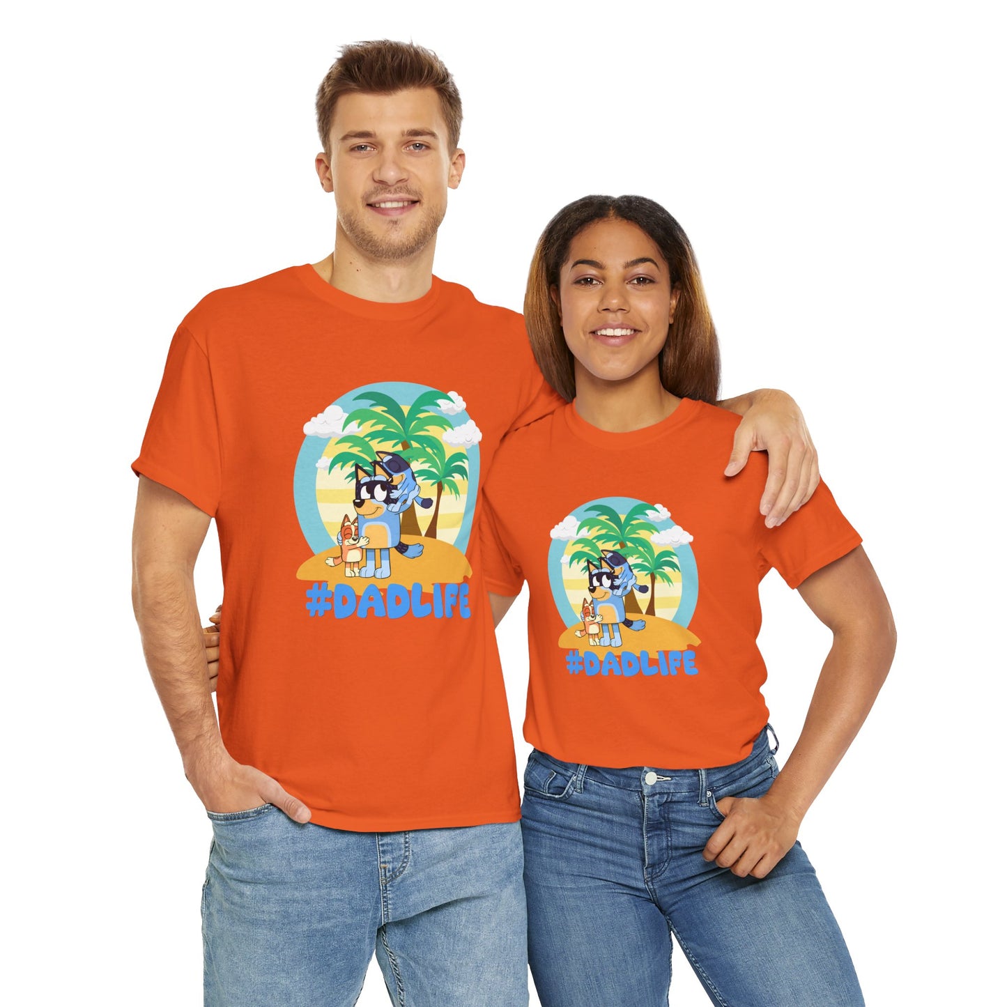 Princess Grace  Bluey  #DadLife Unisex Heavy Cotton Tee  Perfect for Dads Beach Vibes and Everyday Wear