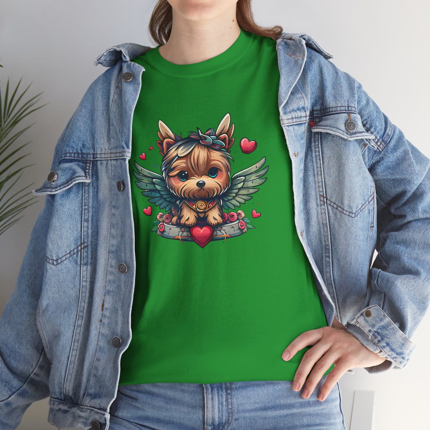 Princess Grace  Loveable Yorkie Graphic Tee  Cute Dog Design T-Shirt for Pet Lovers