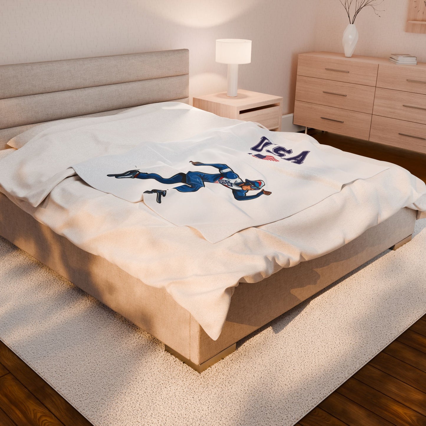 Princess Grace  TEAM USA  Velveteen Plush Blanket