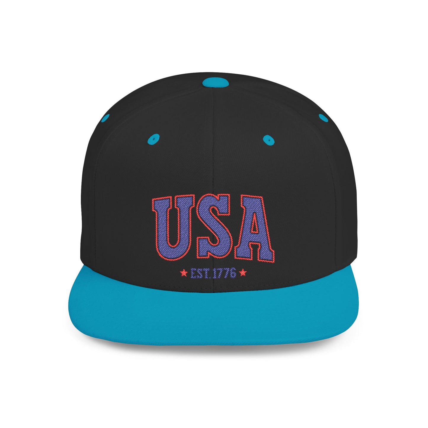 Princess Grace  USA Flat Bill Snapback Hat Patriotic Style, Perfect for Holidays & Outdoor Events