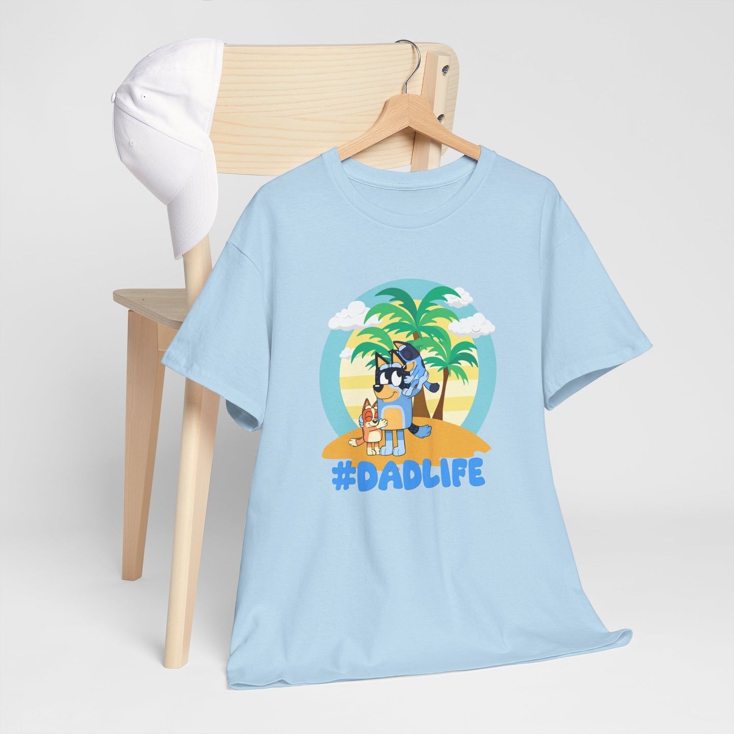 Princess Grace  Bluey  #DadLife Unisex Heavy Cotton Tee  Perfect for Dads Beach Vibes and Everyday Wear