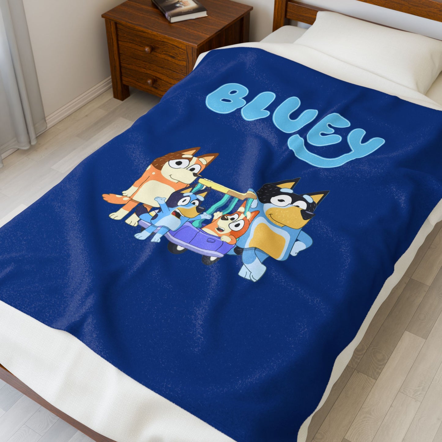 Princess Grace  Bluey Velveteen Plush Blanket  Soft Cozy Throw for Kids