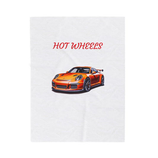 Princess Grace  Hot Wheels Velveteen Plush Blanket  Cozy Blanket for Car Lovers
