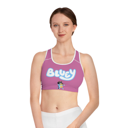 Princess Grace  Bluey Pink Sports Bra for Fun & Active Wear