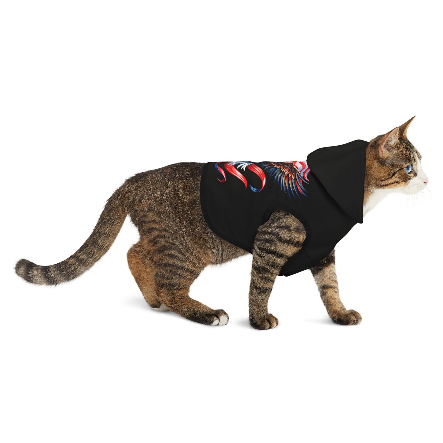 Princess Grace  Patriotic Eagle Pet Hoodie  USA Flag Design for Dogs